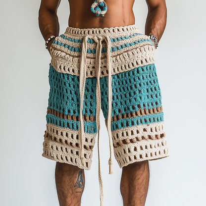 Pantaloncini da Spiaggia Intrecciati da Uomo