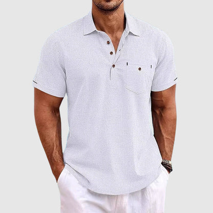Polo Maniche Corte con Ricamo Elegante