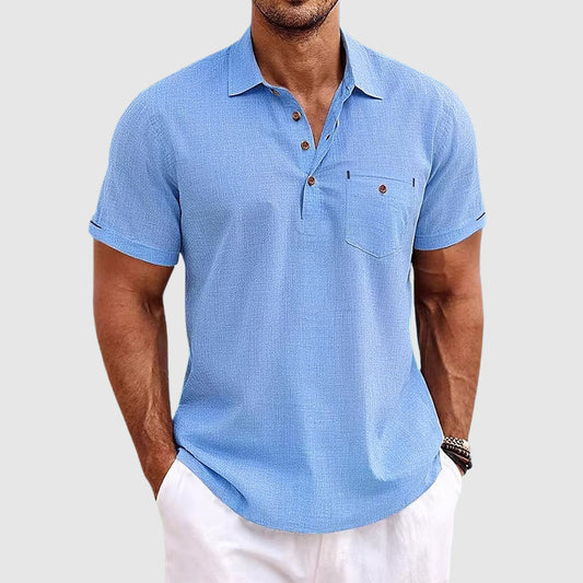 Polo Maniche Corte con Ricamo Elegante