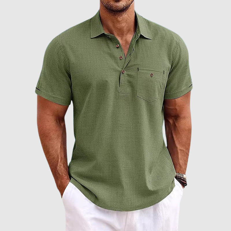 Polo Maniche Corte con Ricamo Elegante